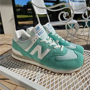 New Balance 574 Mint Green Sneakers